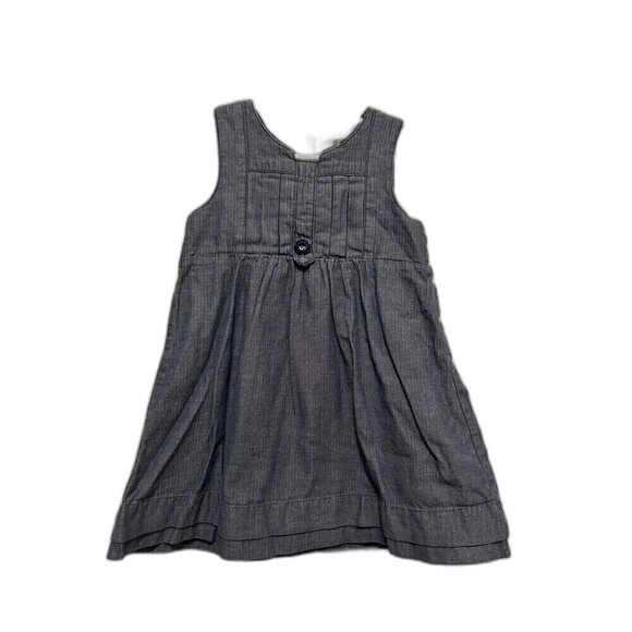 Matilda Jane Chambray Dress Girls You & Me Blue Lined Jumper Toddler Size 2 - Picture 1 of 14